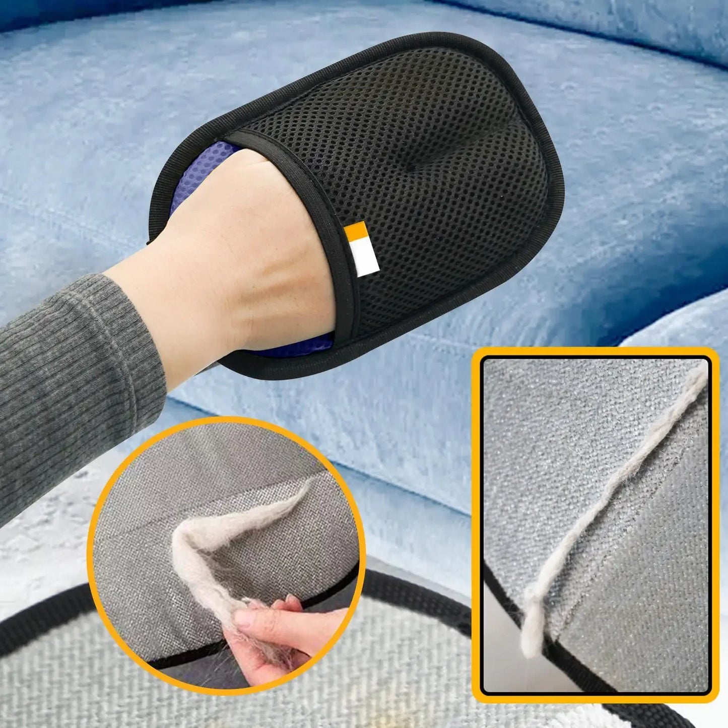 Pet Hair Removal Glove for Furniture and Fabrics